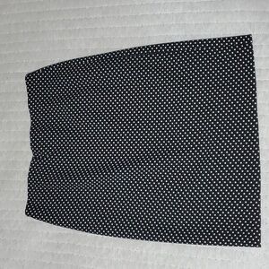 NWT Black Skirt with White Polka Dots